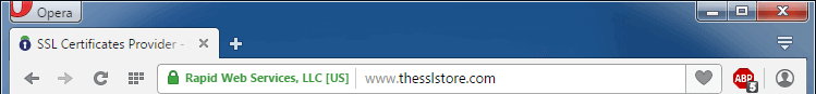 Opera Green Address Bar